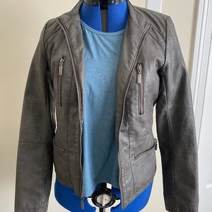 Grey Leather Jacket